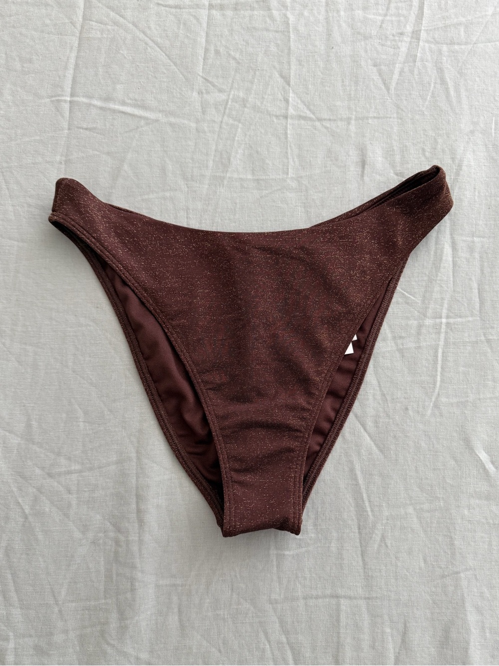 NWT Shimmer Mid-rise High-leg Bikini Bottom